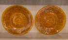 Vintage Marigold Carnival Glass 9" Dinner Plate Flower