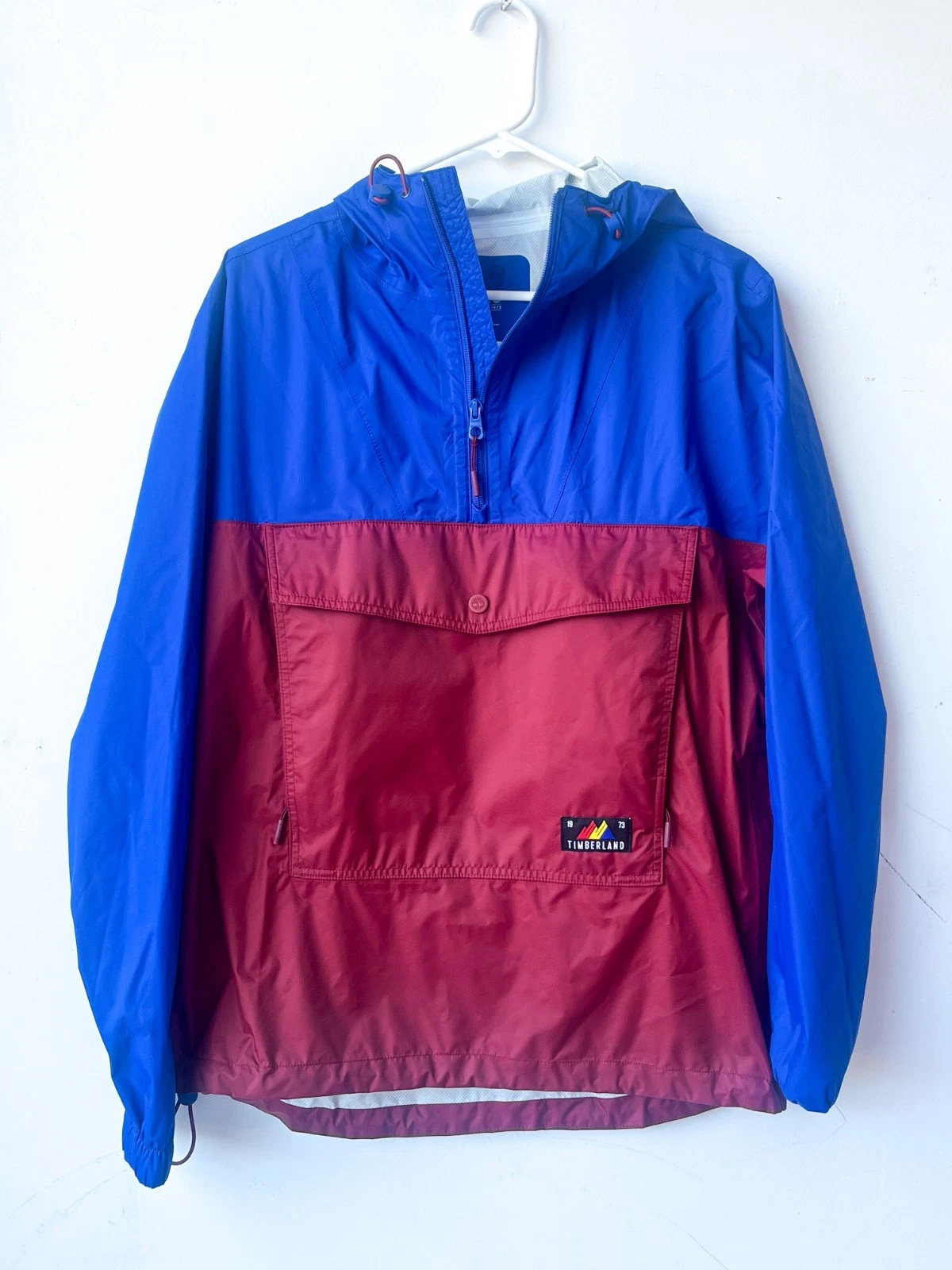 Timberland - Blue/Front Pocket Raincoat/Windbreaker (Small)