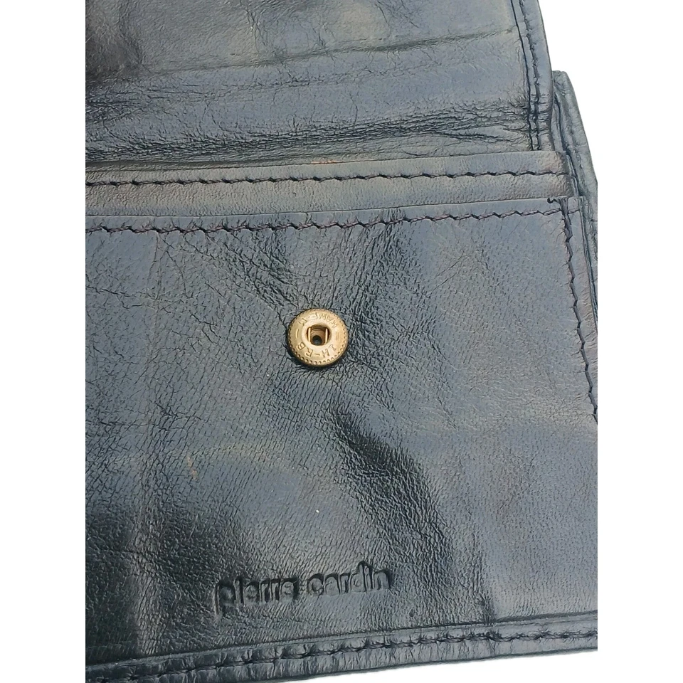 Vintage Pierre Cardin Men`s Leather Wallet Slim Compact Card Holder Preowned  - Image 4 of 4