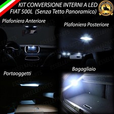KIT FULL LED INTERNI FIAT 500L CONVERSIONE COMPLETA CANBUS NO ERROR 6000K