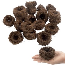 18 Pcs 3'' Mini Artificial Bird Nest for Crafts, Easter, Party, Wedding, Pati...