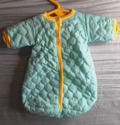 1980s Cabbage Patch Blue Yellow One Piece Quilted Preemie Sleeper READ