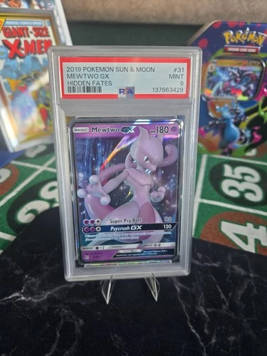 2019 Pokemon TCG Hidden Fates Mewtwo GX 31/68 Holo Ultra Rare PSA 9