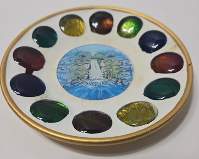 1950s Bushkill Falls The Niagara Of Pennsylvania   Bejeweled Trinket Dish GB