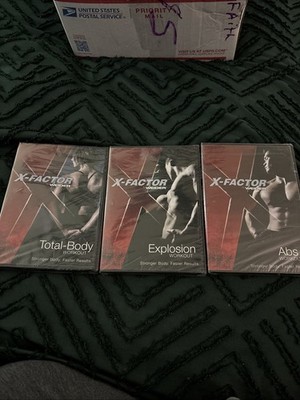 X Factor Weider x3 DVDs 2009 Workout Abs Total Body Explosion Brand New Sealed
