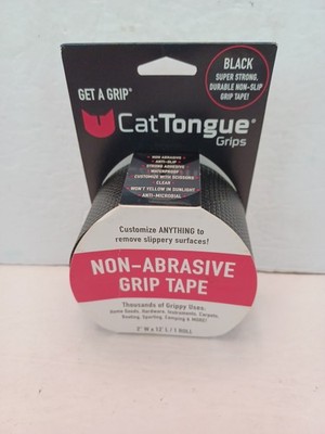 Cat Tongue Grips Non-Abrasive Grip Tape Clear 2'' x 10' NEW IN PACK