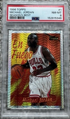 New Listing1996 Topps Michael Jordan Season’s Best Card En Fuego #1 PSA 8