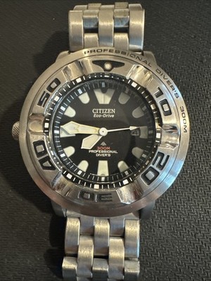Citizen Eco-Drive Promaster Ecozilla 300M Professional Diver B873-S057892 S/S