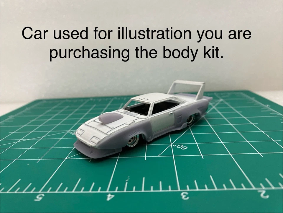 Kit de carrocería de arrastre Pro Mod escala 1/64 para Hotwheels Plymouth Superbird Diecast personalizado Foto 3 de 4