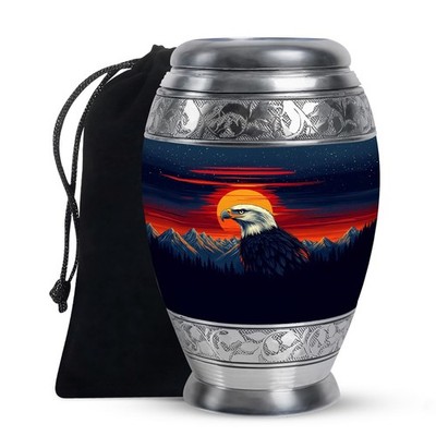 Piercing Eagle Burial Urns for Ashes Adult Father, Large Urn (10 Inch)