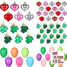 64 Pieces Valentine's Heart Shaped Ornaments Heart Shaped Baubles St Classic