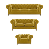 Designer 2X Sofas Wohnzimmer Sessel Chesterfield Luxus Set Chesterfield