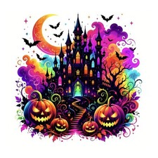 Halloween House Sticker Decal Car Truck Wall Mirror Phone Tumbler Bumper Window