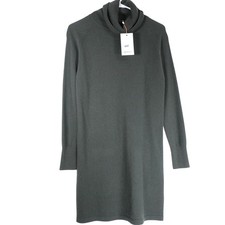 New Quince Women’s XS Mongolian Cashmere Turtleneck Dress Moss Green 4727