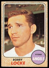 1968 TOPPS BOBBY LOCKE CALIFORNIA ANGELS #24 VG/EX