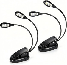 Music Stand Light 2Pack, Music Stand Light Clip On, Book Lights USB and AAA Batt