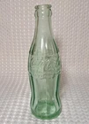 Vintage 1952 Green Glass Coca Cola Bottle Hobbleskirt Embossed Mobile Alabama Al