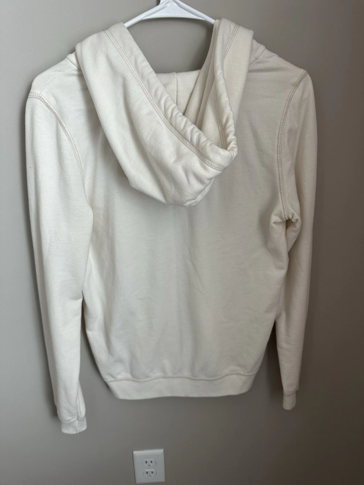 OFF WHITE Felpa con cappuccio e zip American Eagle donna taglia M