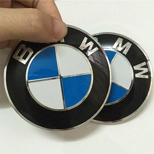 BMW Emblems 82mm + 74mm Hood & Trunk BMW Logo Replacement E30 E36 E46 Universal — 第 3/4 张图片