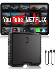 Wireless CarPlay Adapter, 2025 Upgrade Support Netflix/YouTube/TF Card Plug & Pl