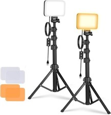 LED Video Light Panel 2-Pack Bi-Color Dimmable Studio Lighting Kit