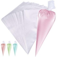 100pcs Icing Bags Disposable Clear Cake Pastry Decorating Piping Bags &middot;