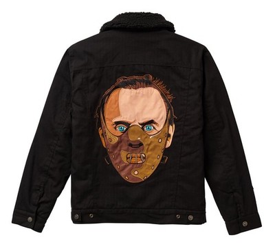 MIDDLE OF BEYOND SILENCE OF THE LAMBS HORROR SHERPA COLLAR JACKET- S