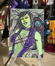 Gamora Marvel 1/1 Sketch Card Original Nate Rosado 2026 Signed 