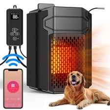 Dog House Heater with Thermostat - 500W Outdoor Dog Heater WIFI APP Remote Co...