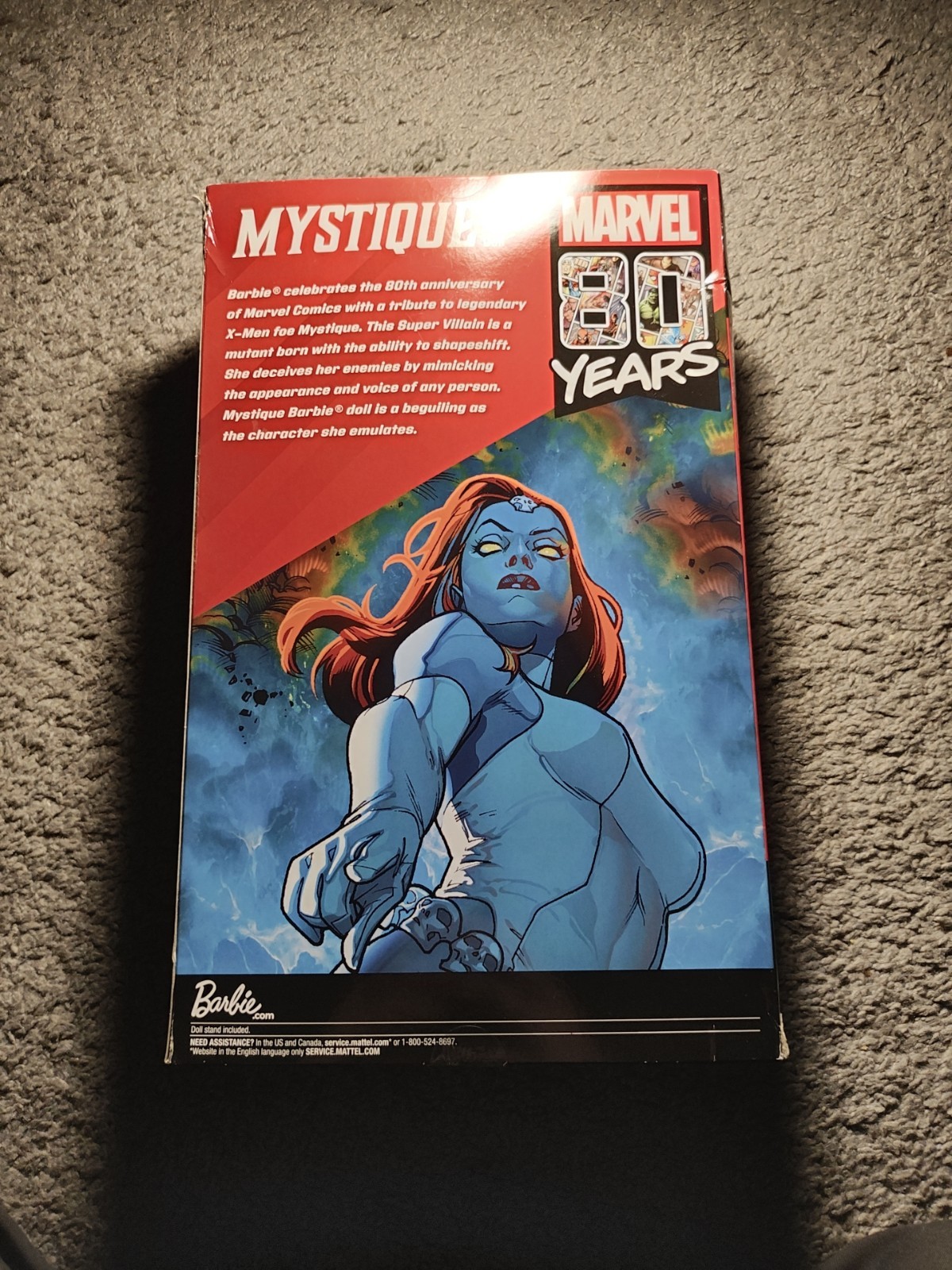 Poupée Barbie Mystique – Marvel X-Men – 80 Ans – Mattel GLJ53 – NRFB Collector