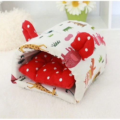 LUXURY PETIQUE Red Hedgie Cave Pouch for hedgehogs, mouse/mice, hamsters, sugar sliders