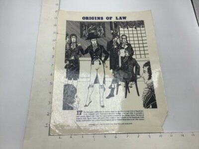 Original 1974 ORIGINS OF LAW Poster - NAPOLEONIC CODE - J Weston Walch 