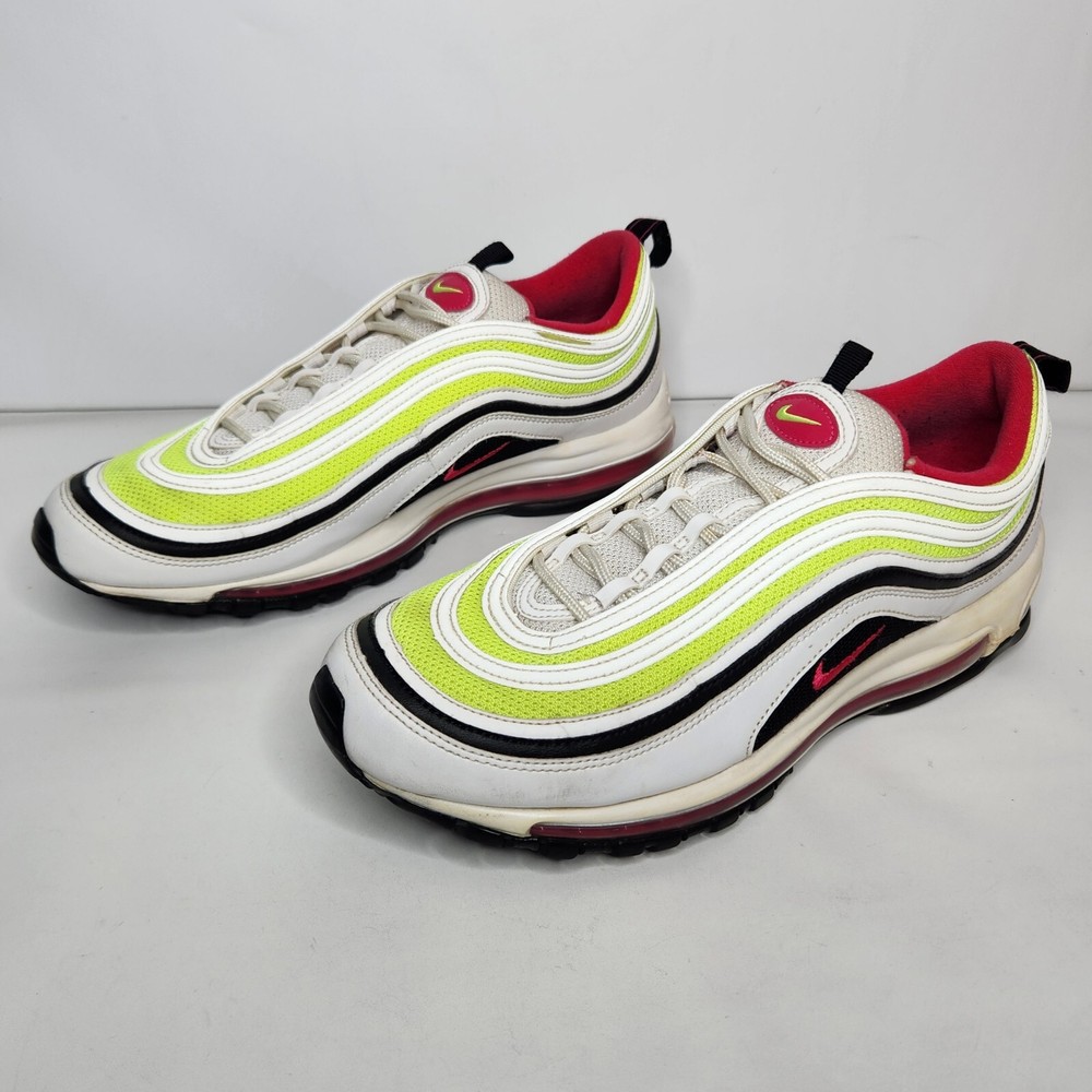 Nike Air Max 97 Mens Size 11.5 Volt Pink White Green Sneakers C19871-100