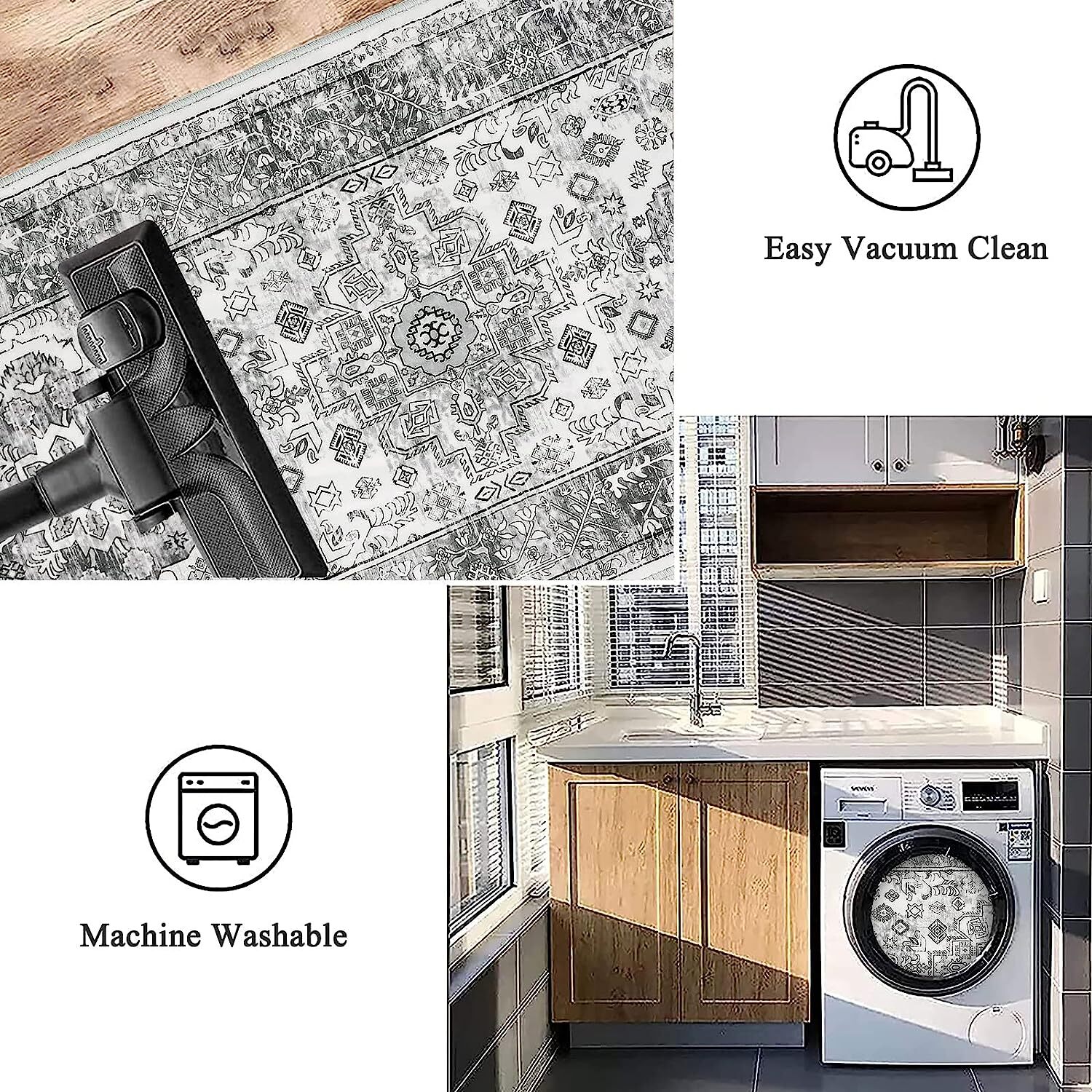 Lokhom 2'x6' Runner Rug Kitchen Area Rugs Floor Mat Hallway Long Rugs