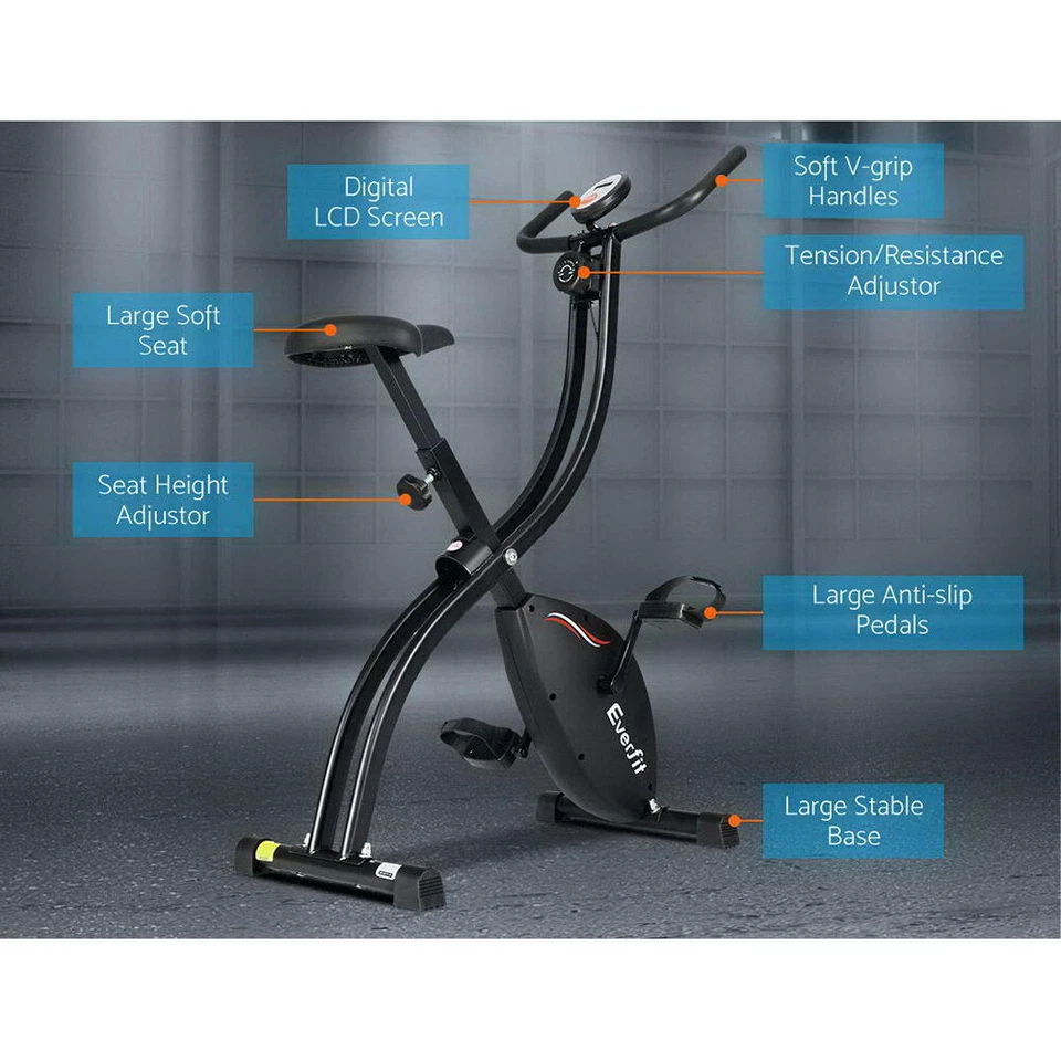 NNEDSZ Exercise Bike X-Bike Folding Magnetic Bicycle Cycling Flywheel Fitness Ma - Image 2 of 4