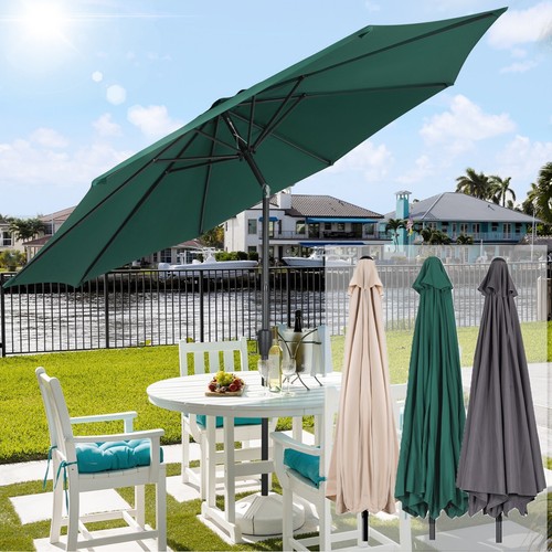 3m Large Parasol Umbrella Garden Patio Table Sun Shade Canopy with ...