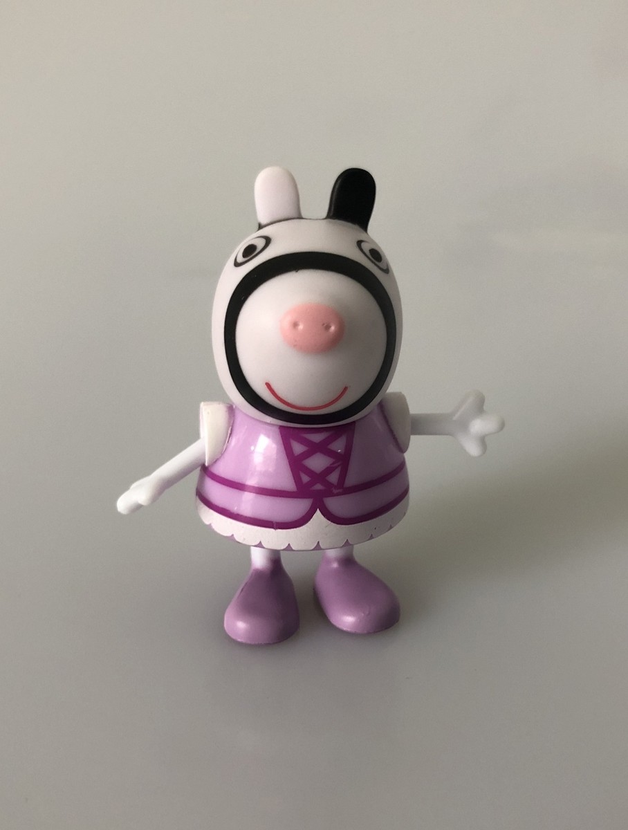 Peppa Pig Royal Court Zoe Zebra Toy Figure Purple Outfit 2.5” Tall