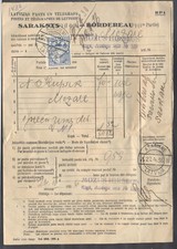 13530 Łotwa, 1936, lista Bordereau z Rygi do Mezhare przez Atashiene z