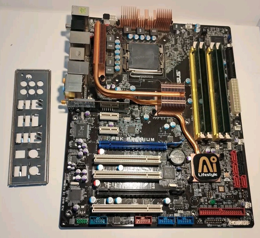 Asus P5K premium Motherboard LGA775, No CPU, 4GB DDR2 RAM, I/O