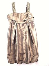 Donna Morgan Dress Green Beaded Formal Wedding Party Prom Womens 12 Bubble