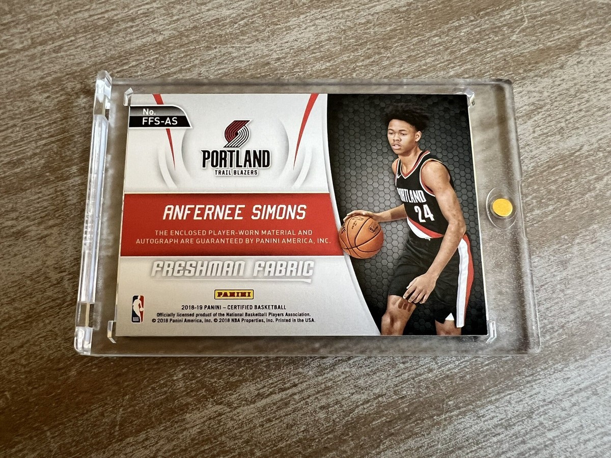 その他 Anfernee Simons RC auto Anfernee Simons 2018-19 Certified RC RPA /149 Patch Auto | eBay