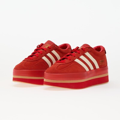 W Adidas Originals Gazelle Stack Red Cream White JS0238 Womens Shoes Sneakers