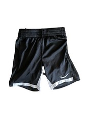 Nike Boys Pull On Activewear Dri Fit Shorts Size Small Black/White
