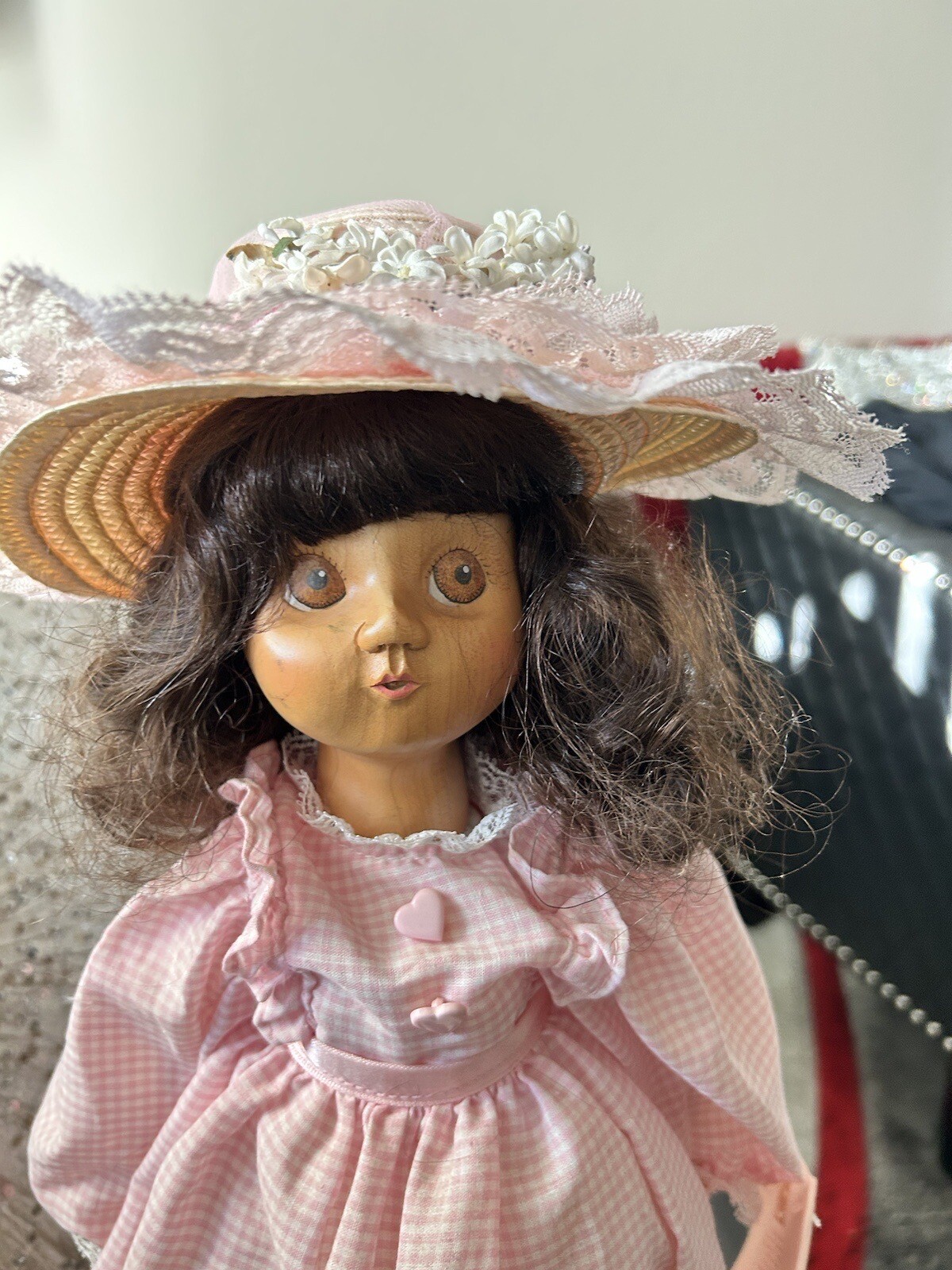 Rare Vintage Robert Raikes Original 17” Carved Wooden Doll “Molly” eBay