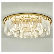 23.6" Modern Crystal Chandelier Ceiling Light Fixture for Elegant Spaces