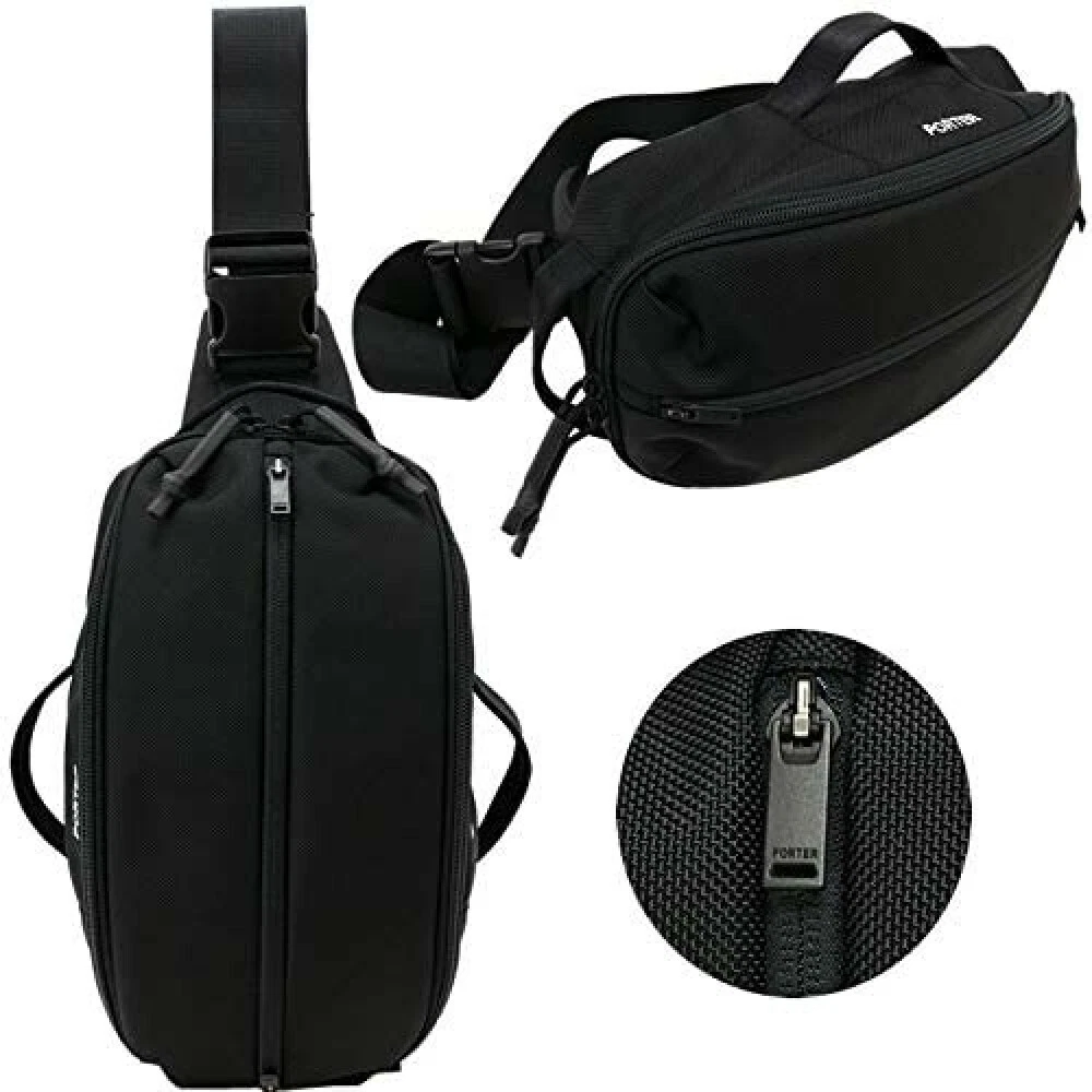 Yoshida PORTER UPSIDE 2WAY SLING SHOULDER BAG Black 532-17903 JAPAN