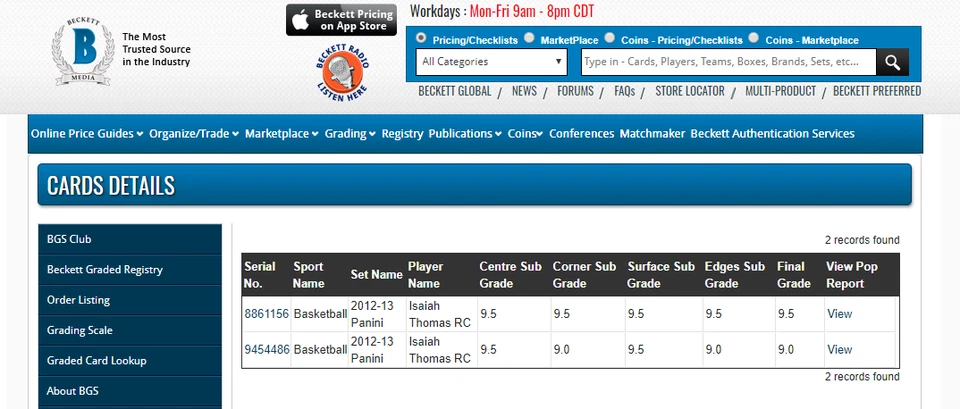 POP 1: Isaiah Thomas RC BGS 9.5: 2012-13 Panini Rookie Gisto True Gem Mint #214 - Image 4 of 4