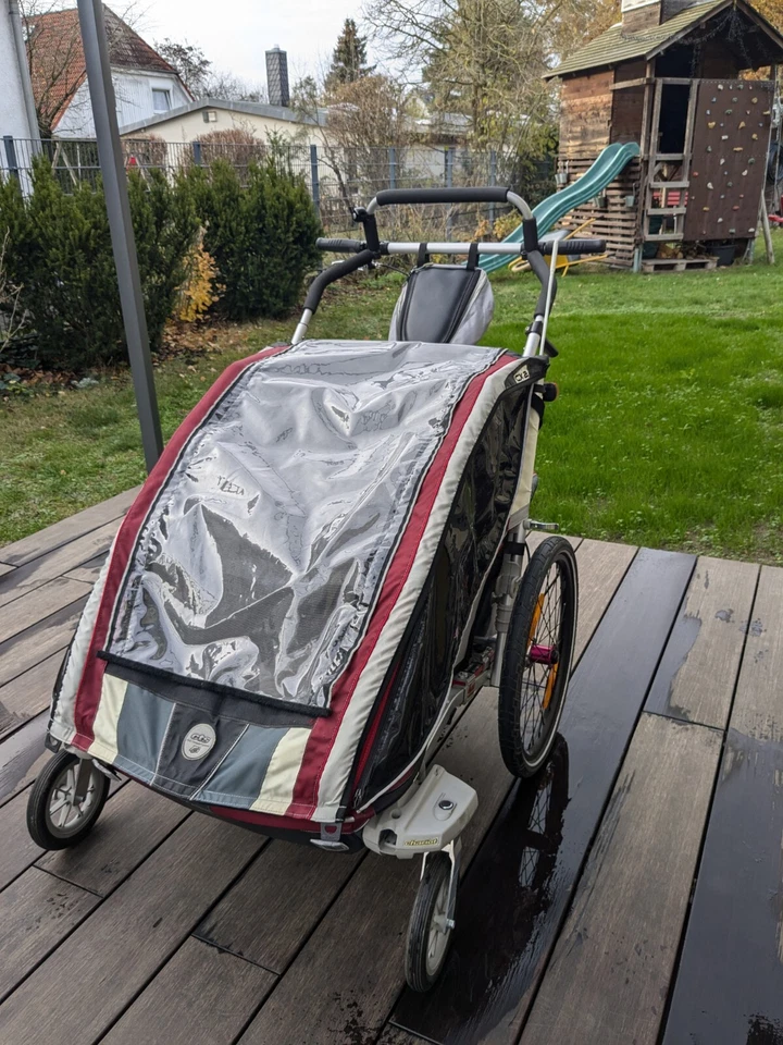 (Thule) Chariot CX 2 mit Buggyrädern, Joggingrad, Fahrrad-Deichsel