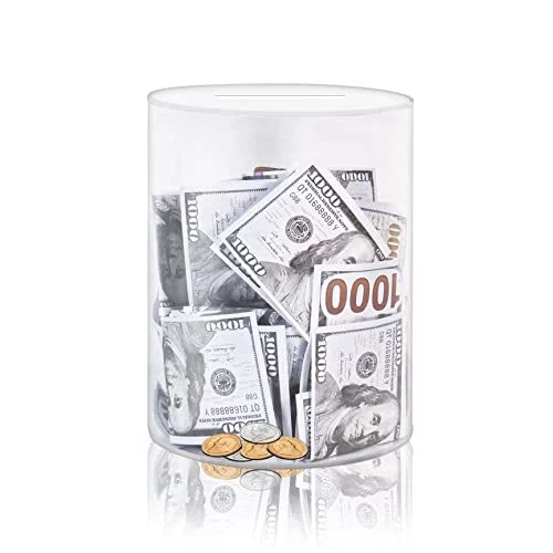 Clear Piggy Bank for Adults Break to Open Acrylic Piggy Bank Money