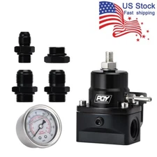 Adjustable AN6 AN8 EFI Fuel Inject High Pressure Regulator W/Gauge
